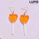 オレンジ | ハートキャンディフックピアス | LUPIS
