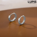 シルバー | ジオメトリーカットフープピアス | LUPIS