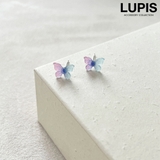ブルー | グラデーションバタフライプチピアス【S925ポスト】 | LUPIS