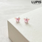 ピンク | グラデーションバタフライプチピアス【S925ポスト】 | LUPIS
