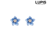 ブルー | 【S925ポスト】ワンポイントフラワーピアス | LUPIS