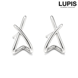 シルバー | クロスラインピアス | LUPIS