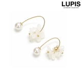 ホワイト | フラワーブーケピアス | LUPIS
