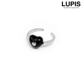 ブラック | モノトーンハートリング | LUPIS