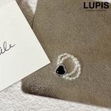 ブラック | ハートジュエルパールリング | LUPIS