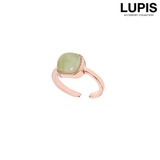 グリーン | ラウンドスクエアドロップリング | LUPIS
