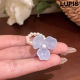 ブルー | フラワーパールリング | LUPIS