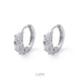 トリプルキュービックジルコニアフープピアス 【ピアス フープピアス | LUPIS | 詳細画像3