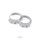 トリプルキュービックジルコニアフープピアス 【ピアス フープピアス | LUPIS | 詳細画像4