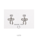 【S925ポスト】ハート×リボンパヴェピアス | LUPIS | 詳細画像4