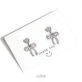 【S925ポスト】ハート×リボンパヴェピアス | LUPIS | 詳細画像5