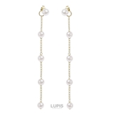 【S925ポスト】ロングパールチェーンバックキャッチピアス | LUPIS | 詳細画像4
