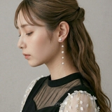 【S925ポスト】ロングパールチェーンバックキャッチピアス | LUPIS | 詳細画像7