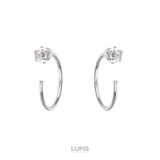 ソリティアストーンキャッチレスフープピアス | LUPIS | 詳細画像5