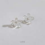 【S925ポスト】シンプルクリアフラワーピアス | LUPIS | 詳細画像5 