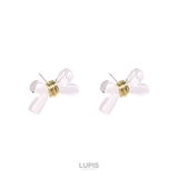 【S925ポスト】クリアリボンピアス | LUPIS | 詳細画像4
