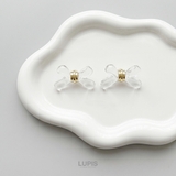 【S925ポスト】クリアリボンピアス | LUPIS | 詳細画像5