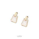 【S925ポスト】トラペゾイドマーブルピアス | LUPIS | 詳細画像4