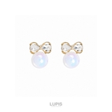 【S925ポスト】リボン×オーロラパールピアス | LUPIS | 詳細画像3