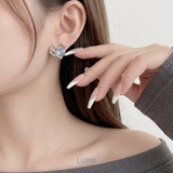 【S925ポスト】ニュアンスメタルハートピアス | LUPIS | 詳細画像2