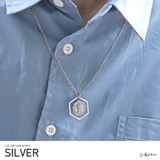 シルバー | ネックレス メンズ コイン | LUXSTYLE