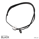 ブラック | アンクレット メンズ ロゴミサンガ | LUXSTYLE