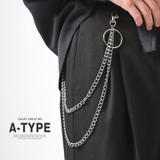 A | ウォレットチェーン ステンレス メンズ | LUXSTYLE