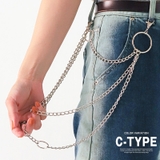 C | ウォレットチェーン ステンレス メンズ | LUXSTYLE