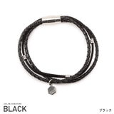 ブラック | ブレスレット メンズ 編み込み | LUXSTYLE