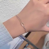 甘すぎず上品なハートチャームチェーンブレスレット アクセサリー ハートモチーフ | maison de LATIR | 詳細画像1 