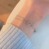 甘すぎず上品なハートチャームチェーンブレスレット アクセサリー ハートモチーフ | maison de LATIR | 詳細画像2 