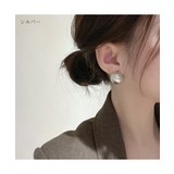 ぷっくり感が可愛い艶消しボールデザインピアス アクセサリー シルバー | maison de LATIR | 詳細画像2 
