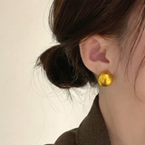ゴールド | ぷっくり感が可愛い艶消しボールデザインピアス アクセサリー シルバー | maison de LATIR