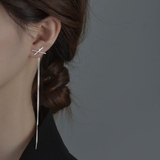 繊細にきらめく2wayロングチェーンピアス アクセサリー2wayデザイン 日常 | maison de LATIR | 詳細画像2 
