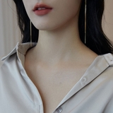 繊細にきらめく2wayロングチェーンピアス アクセサリー2wayデザイン 日常 | maison de LATIR | 詳細画像4 