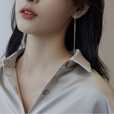 繊細にきらめく2wayロングチェーンピアス アクセサリー2wayデザイン 日常 | maison de LATIR | 詳細画像5 