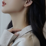 繊細にきらめく2wayロングチェーンピアス アクセサリー2wayデザイン 日常 | maison de LATIR | 詳細画像6 