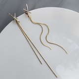繊細にきらめく2wayロングチェーンピアス アクセサリー2wayデザイン 日常 | maison de LATIR | 詳細画像10 