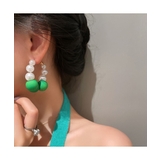 カジュアルさが可愛いパールサークルピアス グリーン 鮮やか | maison de LATIR | 詳細画像4