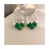 カジュアルさが可愛いパールサークルピアス グリーン 鮮やか | maison de LATIR | 詳細画像5