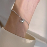 大人可愛いぷっくりハートモチーフ米粒チェーンブレスレット アクセサリー 華やか | maison de LATIR | 詳細画像2