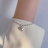 大人可愛いぷっくりハートモチーフ米粒チェーンブレスレット アクセサリー 華やか | maison de LATIR | 詳細画像3