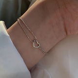 甘すぎず上品なハートチャームチェーンブレスレット アクセサリー ハートモチーフ | maison de LATIR | 詳細画像4
