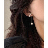 「縦ラインでつくる品格。パールが揺れる、大人のロングピアス」4連パールデザインロ… | maison de LATIR | 詳細画像4 