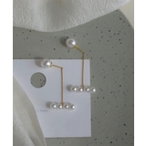 「縦ラインでつくる品格。パールが揺れる、大人のロングピアス」4連パールデザインロ… | maison de LATIR | 詳細画像5 