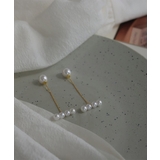 「縦ラインでつくる品格。パールが揺れる、大人のロングピアス」4連パールデザインロ… | maison de LATIR | 詳細画像9 