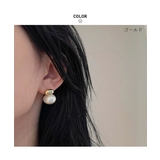 ボリューム感とパールの光沢感で華やかな印象に見せるビッグパールピアス 両耳用 大… | maison de LATIR | 詳細画像10 