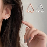 やさしい輝きを添えてくれるハートピアス 両耳 アクセサリー | maison de LATIR | 詳細画像1