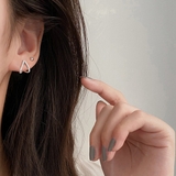 シルバー | やさしい輝きを添えてくれるハートピアス 両耳 アクセサリー | maison de LATIR