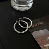 上品なきらめきスムースラインフープピアス アクセサリー ピアス | maison de LATIR | 詳細画像6 